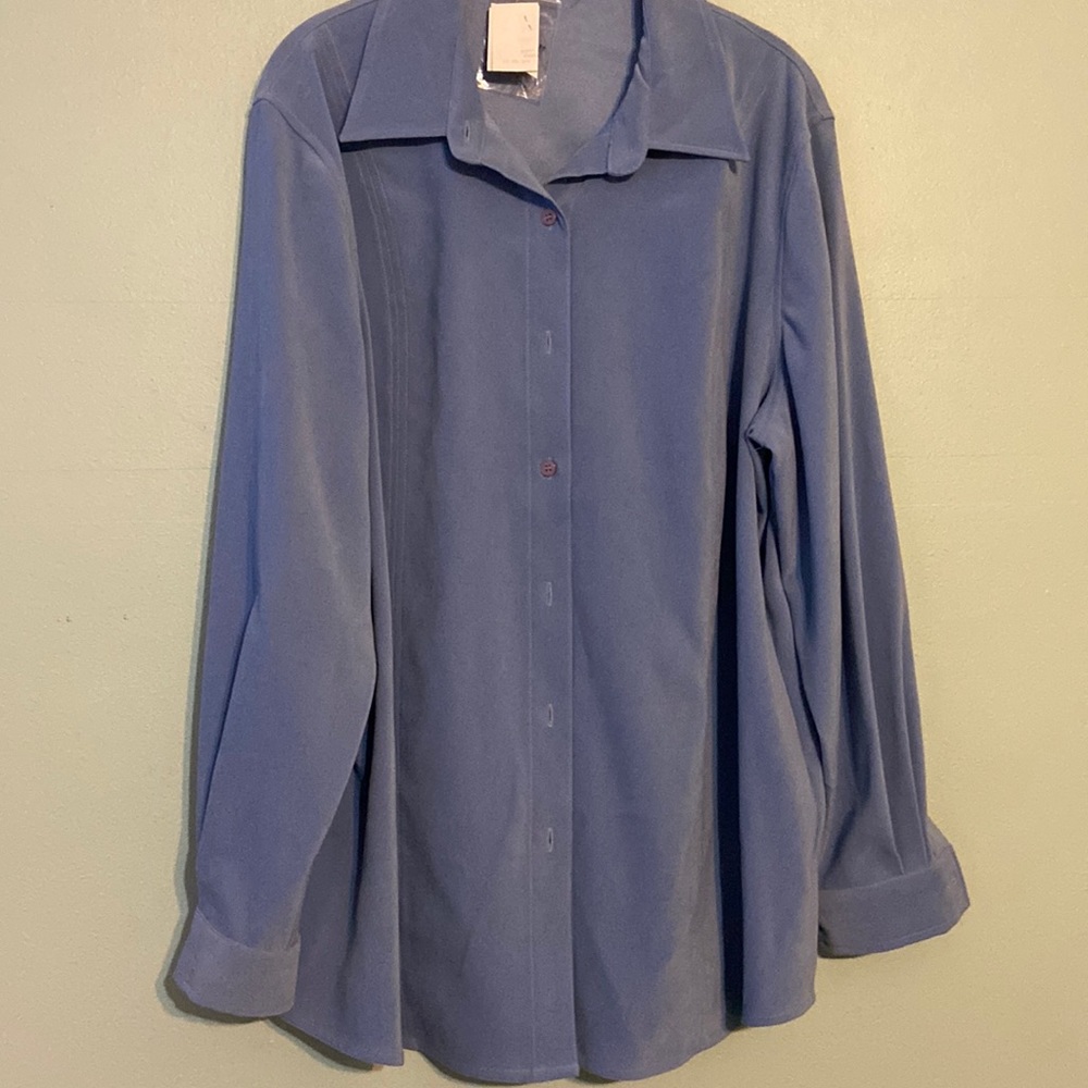 Baby blue suede top